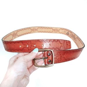 Western Deerhide hand finished USA men's belt